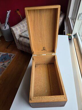 Vintage Goodwill Oak Dovetail Box Wood, Hinged